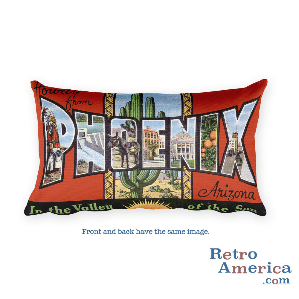 Greetings from Phoenix Arizona Throw Pillow 2