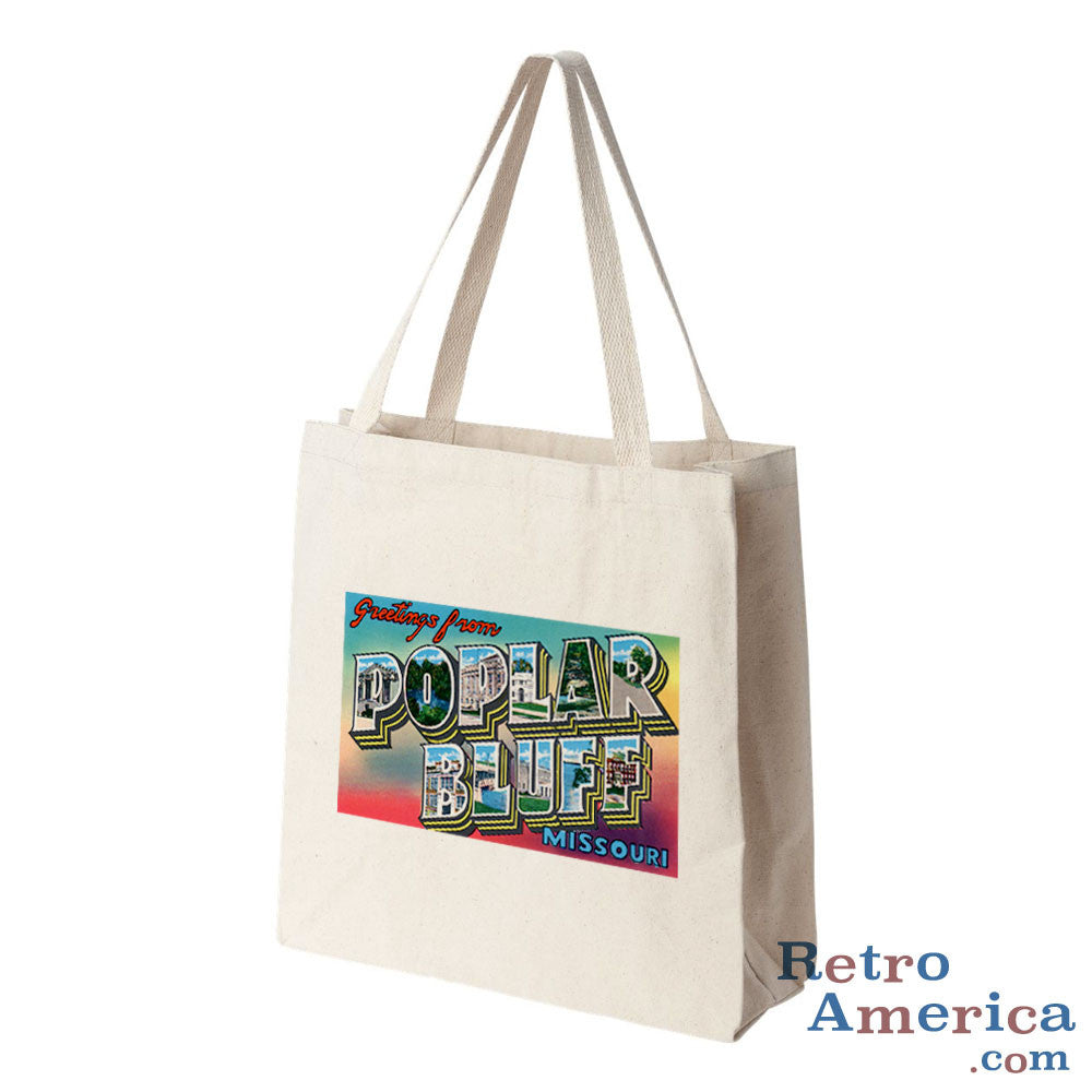 Greetings from Poplar Bluffs Missouri MO Postcard Tote Bag