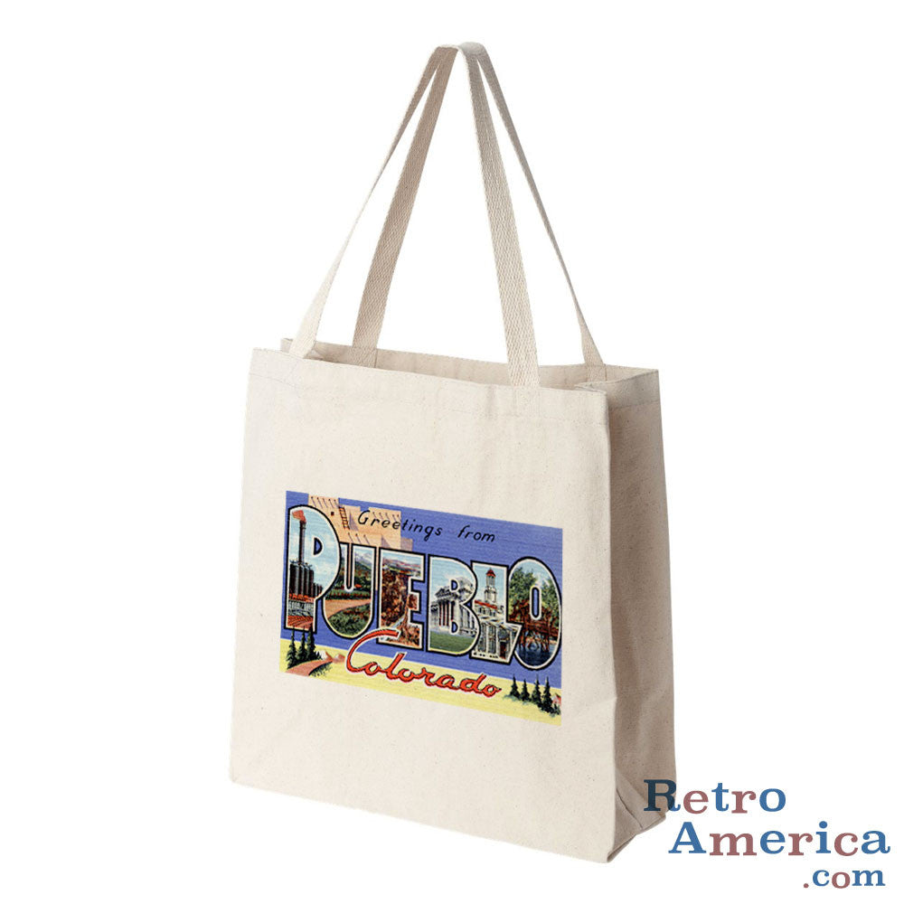 Greetings from Pueblo Colorado CO Postcard Tote Bag