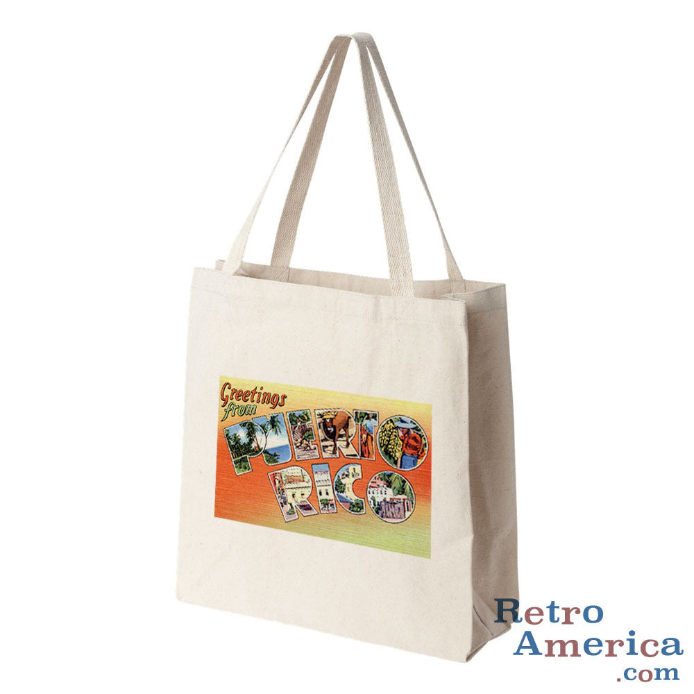 Greetings from Puerto Rico PR Postcard Tote Bag