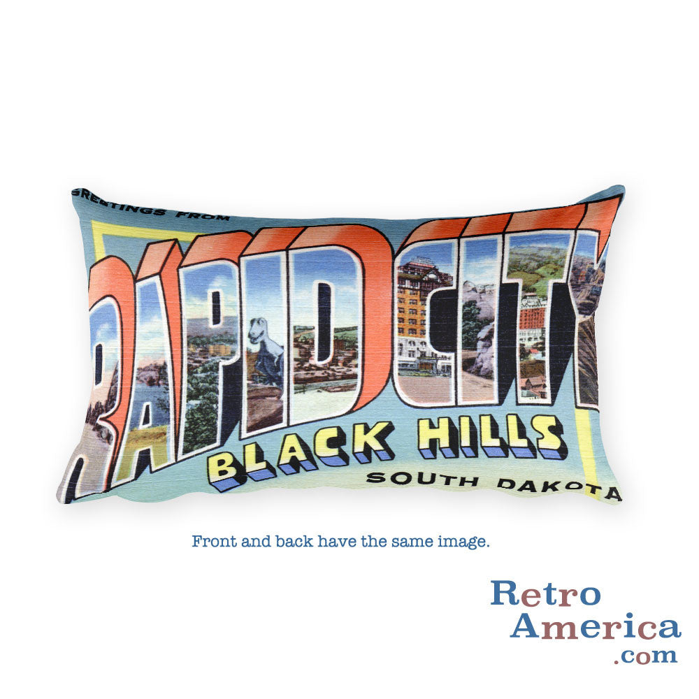 Greetings from Rapid City South Dakota Throw Pillow