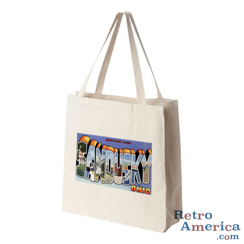 Greetings from Sandusky Ohio OH Postcard Tote Bag