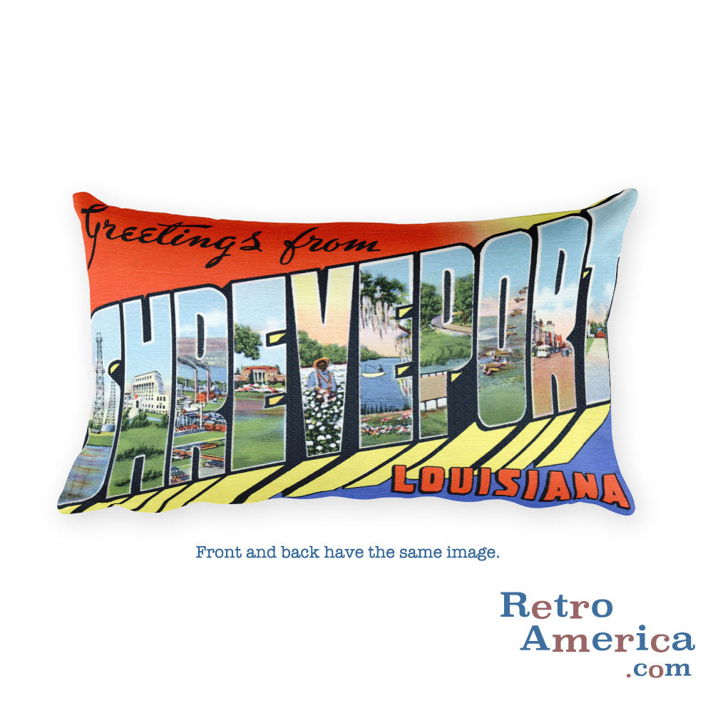 Greetings from Shreveport Louisiana Throw Pillow
