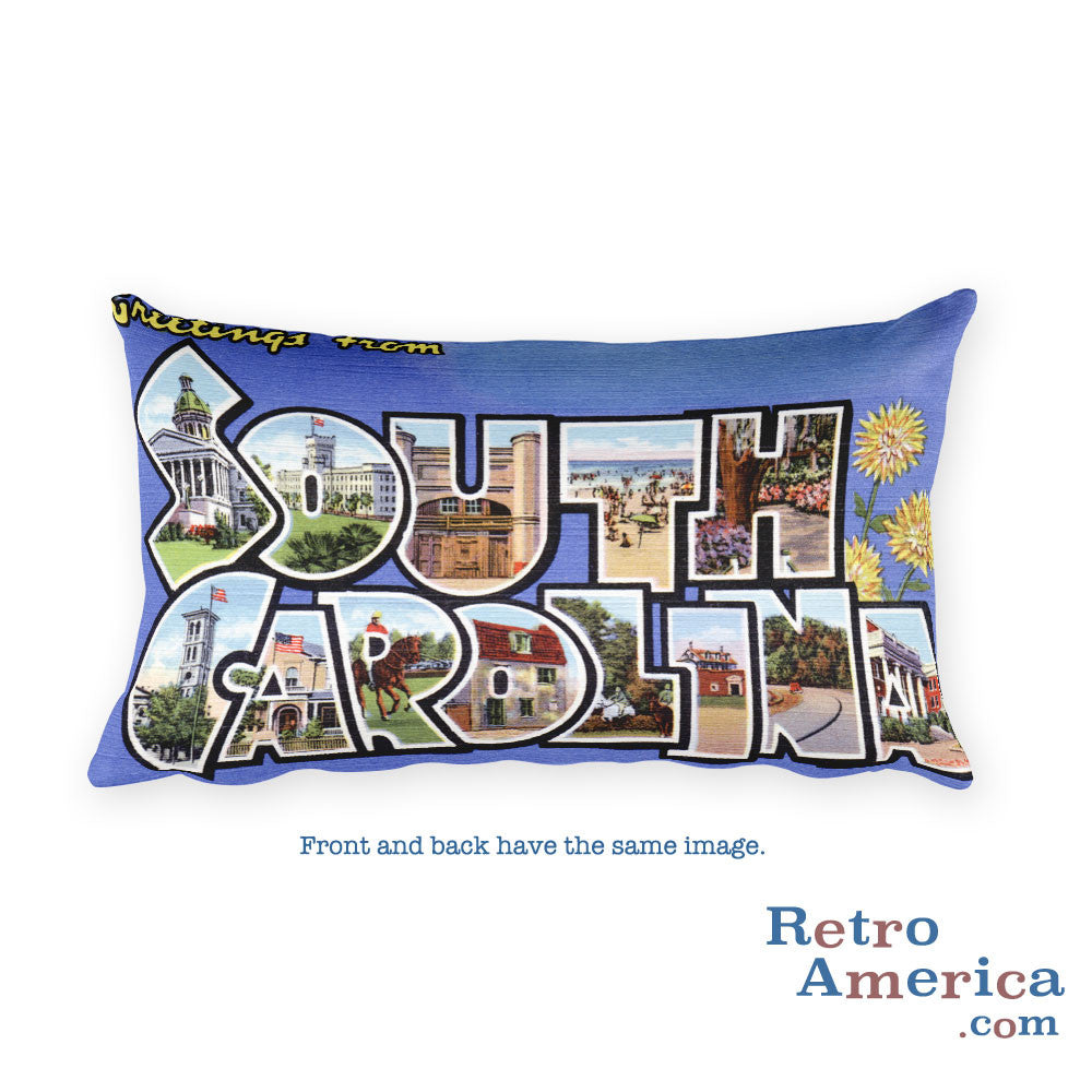 Greetings from South Carolina Throw Pillow 2