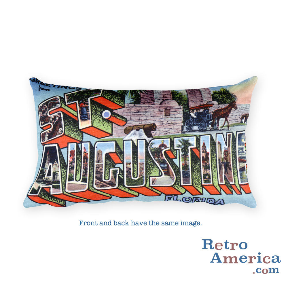 Greetings from St Augustine Florida Throw Pillow 2