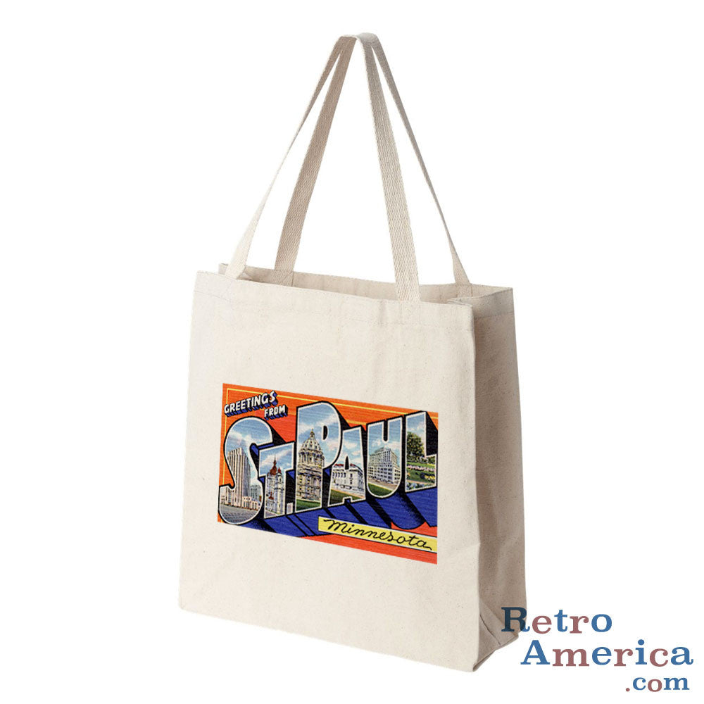 Greetings from St Paul Minnesota MN 1 Postcard Tote Bag
