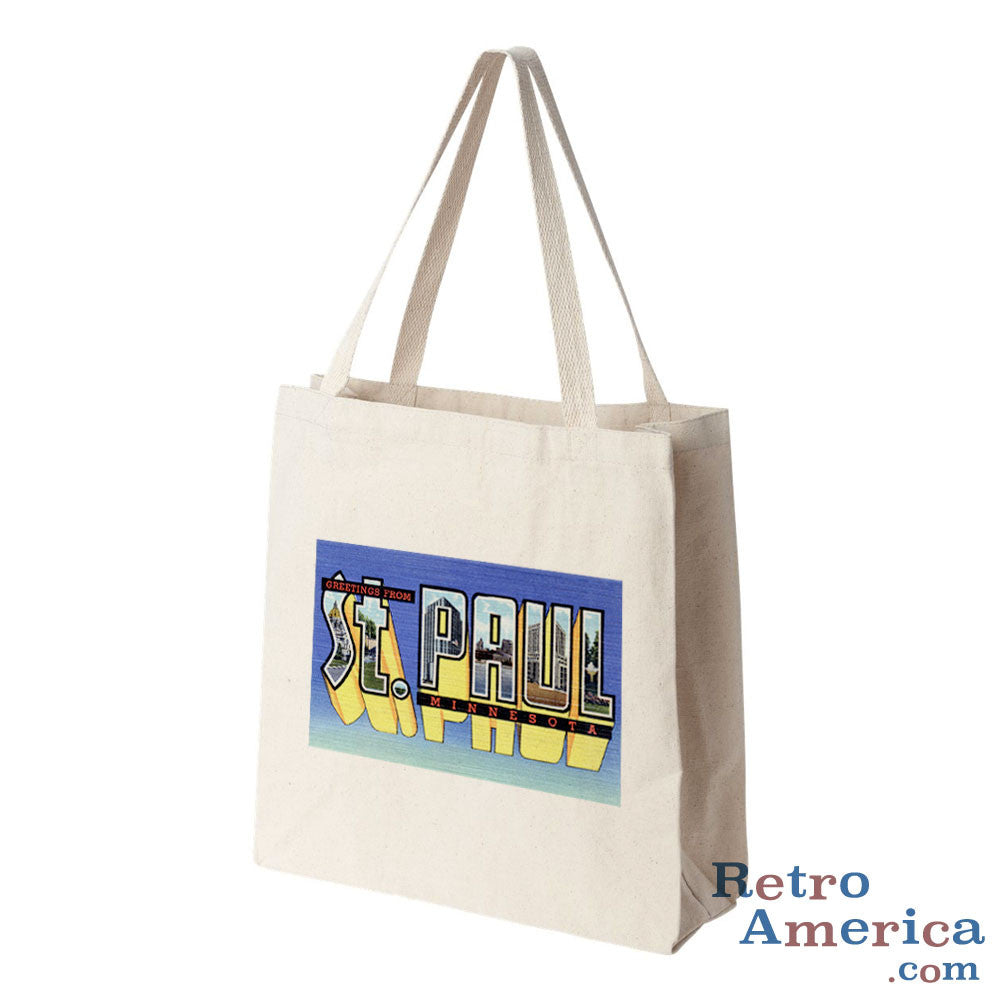 Greetings from St Paul Minnesota MN 2 Postcard Tote Bag