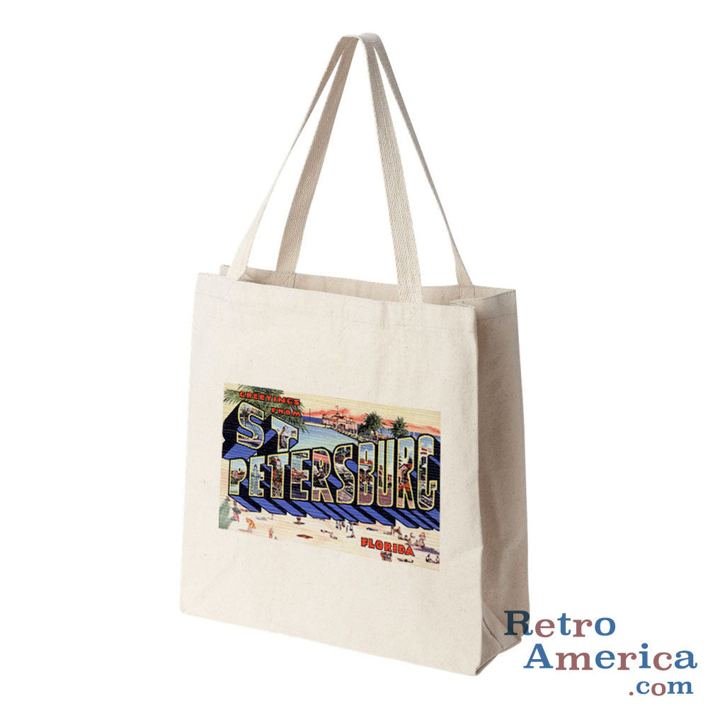 Greetings from St Petersburg Florida FL Postcard Tote Bag