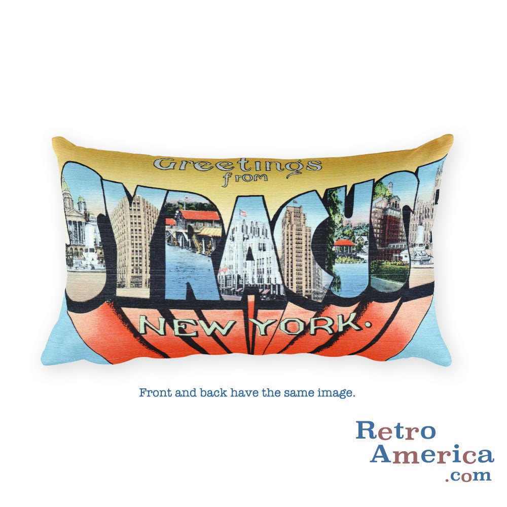 Greetings from Syracuse New York Throw Pillow
