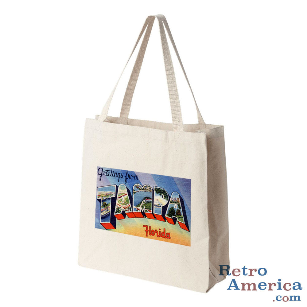 Greetings from Tampa Florida FL 1 Postcard Tote Bag