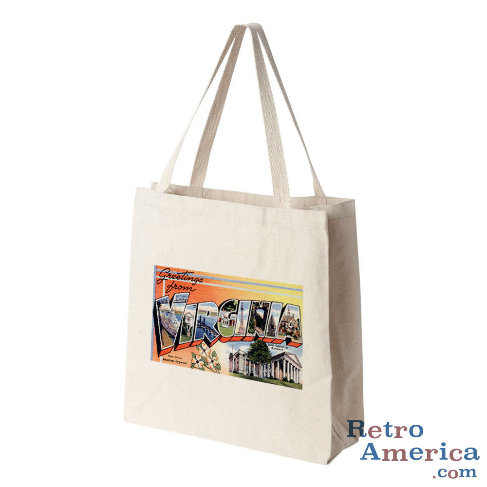 Greetings from Virginia VA 1 Postcard Tote Bag