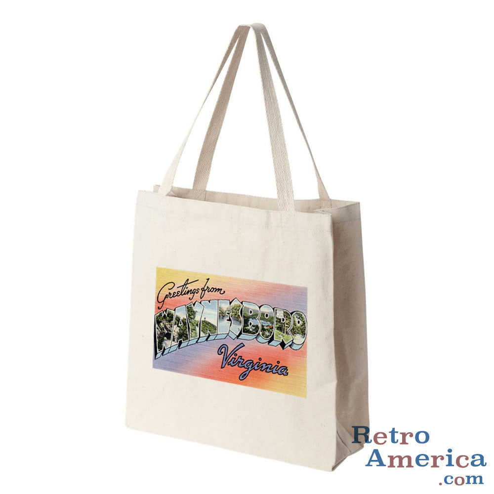 Greetings from Waynesboro Virginia VA Postcard Tote Bag