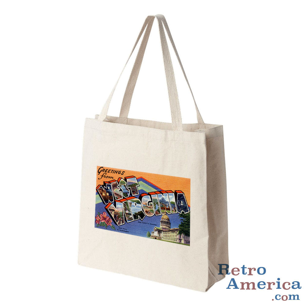 Greetings from West Virginia WV 1 Postcard Tote Bag