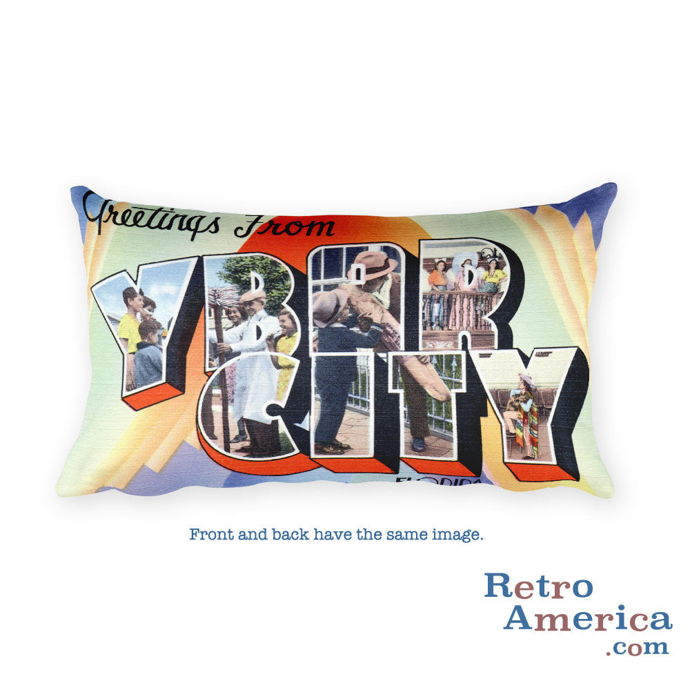 Greetings from Ybor City Florida Throw Pillow