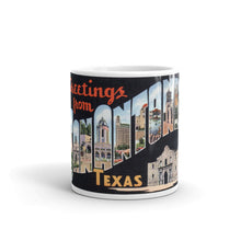 Greetings from San Antonio Texas Unique Coffee Mug, Coffee Cup