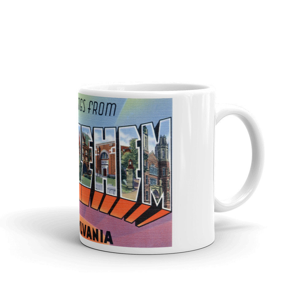 Greetings from Bethlehem Pennsylvania Unique Coffee Mug, Coffee Cup