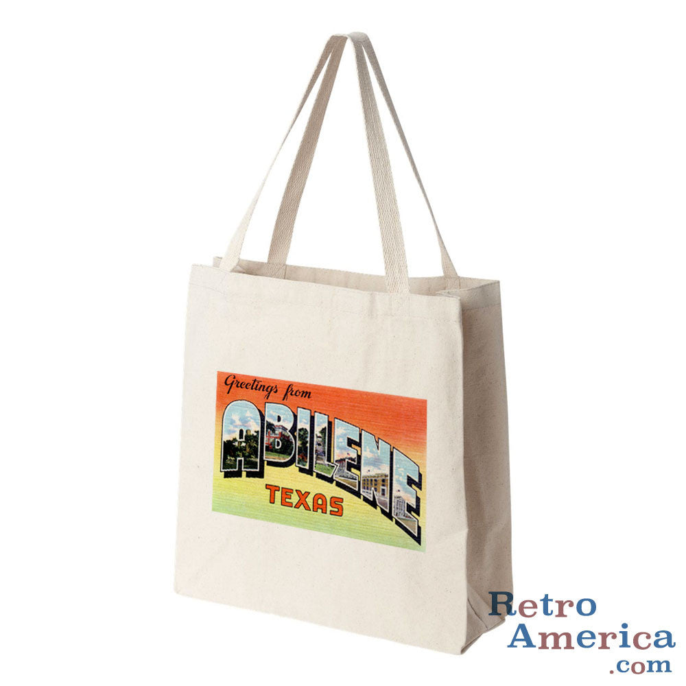 Greetings from Abilene Texas TX Postcard Tote Bag