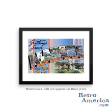 Greetings from Alabama AL 1 Postcard Framed Wall Art