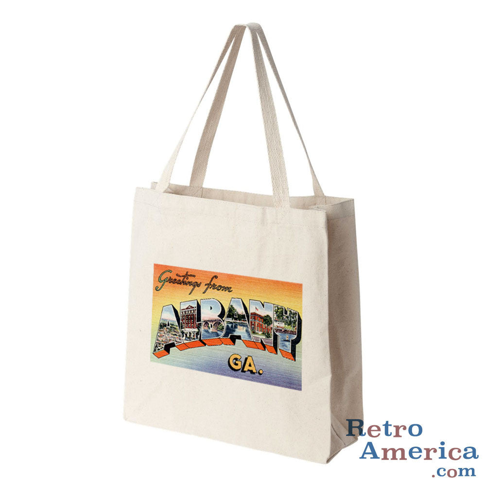 Greetings from Albany Georgia GA Postcard Tote Bag