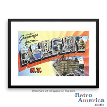 Greetings from Albany New York NY Postcard Framed Wall Art