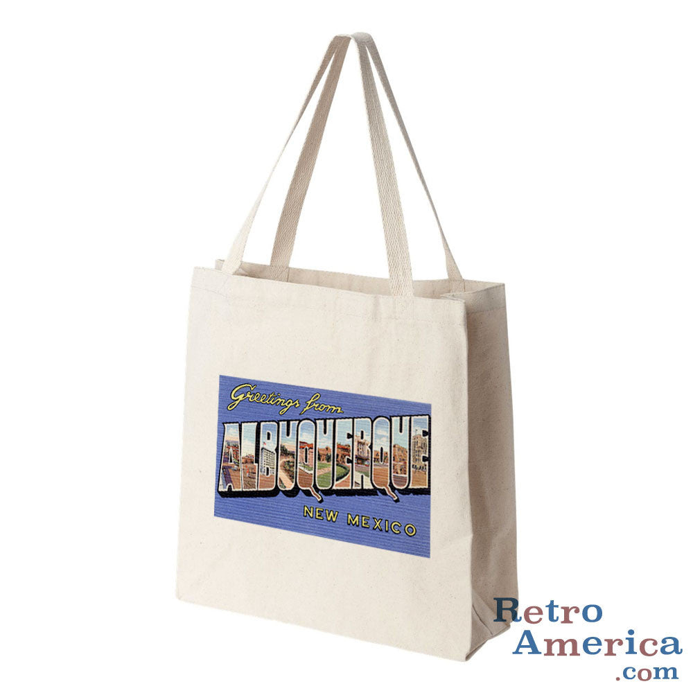 Greetings from Albuquerque New Mexico NM Postcard Tote Bag