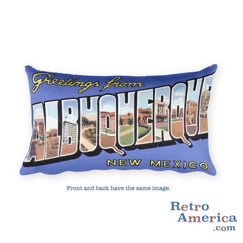 Greetings from Albuquerque New Mexico Throw Pillow