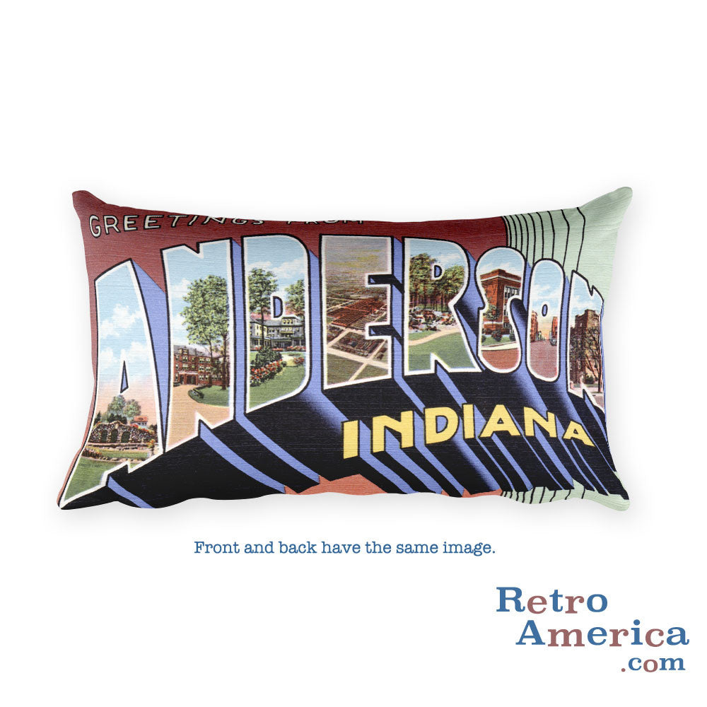 Greetings from Anderson Indiana Throw Pillow
