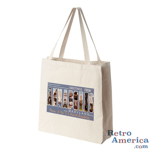 Greetings from Annapolis Maryland Md Postcard Tote Bag