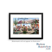Greetings from Arizona AZ 3 Postcard Framed Wall Art