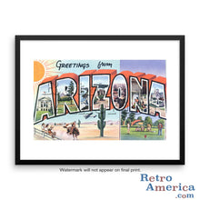 Greetings from Arizona AZ 5 Postcard Framed Wall Art