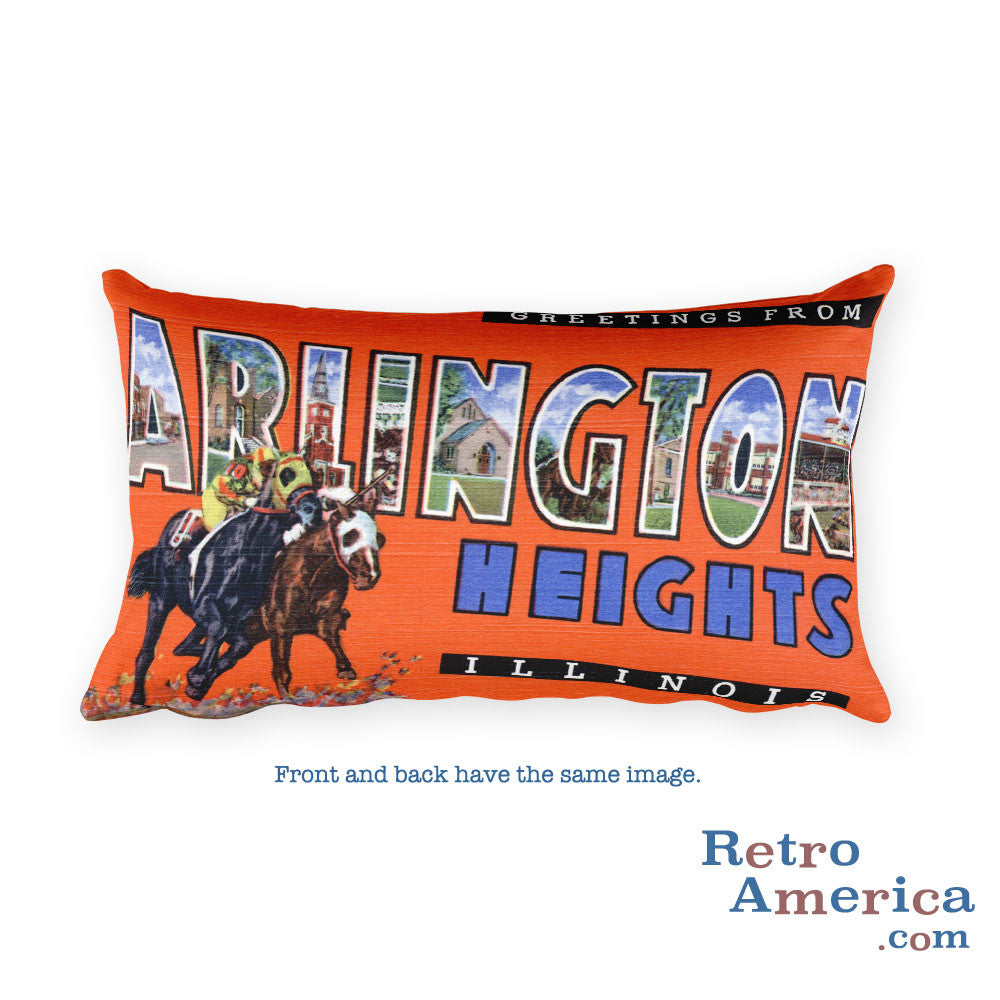 Greetings from Arlington Heights Illinois Throw Pillow