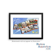 Greetings from Asbury Park New Jersey NJ 1 Postcard Framed Wall Art