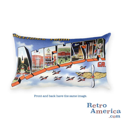 Greetings from Augusta Georgia Throw Pillow 1