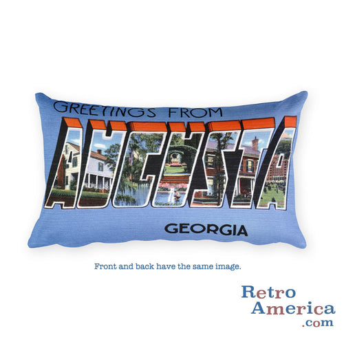 Greetings from Augusta Georgia Throw Pillow 2
