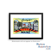 Greetings from Augusta Maine ME 1 Postcard Framed Wall Art