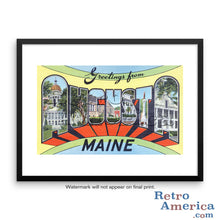 Greetings from Augusta Maine ME 1 Postcard Framed Wall Art