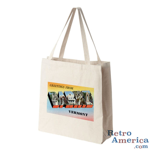 Greetings from Barre Vermont VT Postcard Tote Bag