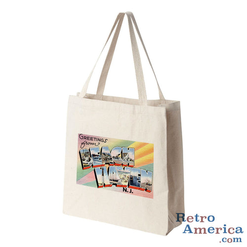 Greetings from Beach Haven New Jersey NJ Postcard Tote Bag