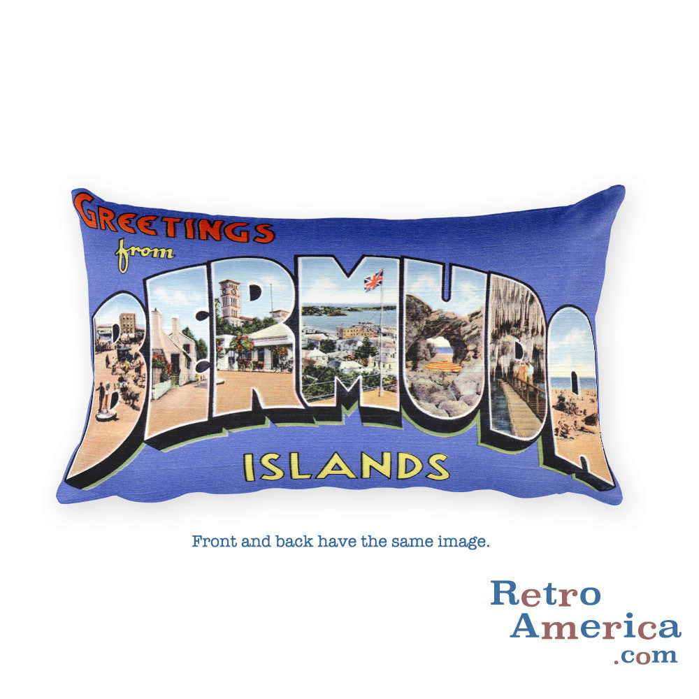 Greetings from Bermuda Throw Pillow