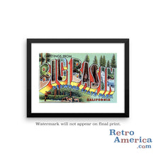Greetings from Big Basin California CA Postcard Framed Wall Art