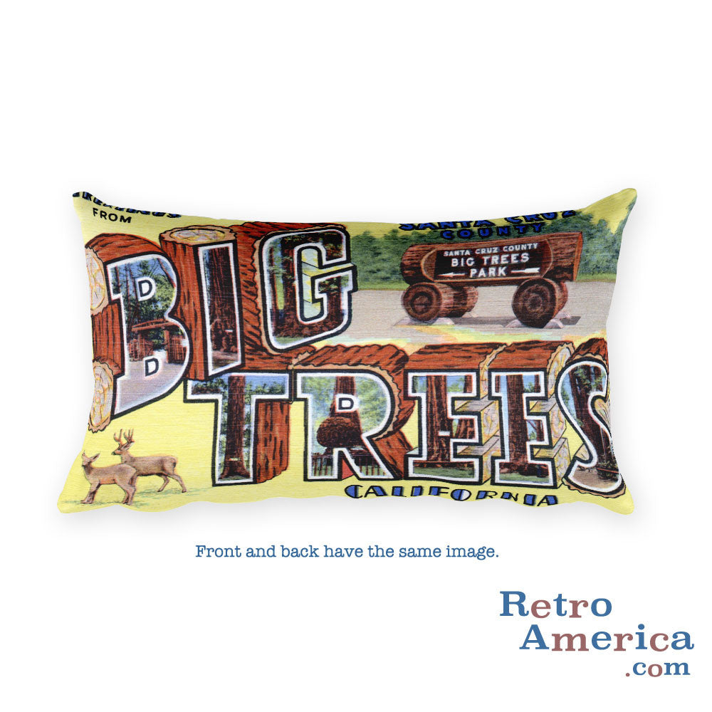 Greetings from Big Trees California Throw Pillow