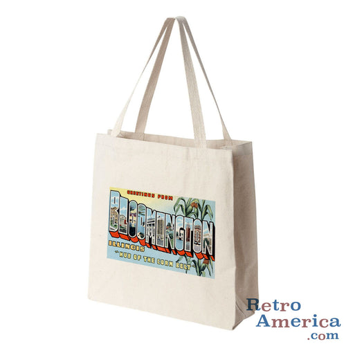 Greetings from Bloomington Illinois IL Postcard Tote Bag