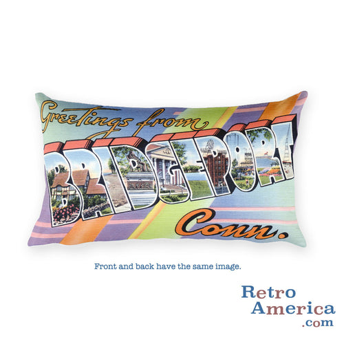 Greetings from Bridgeport Connecticut Throw Pillow