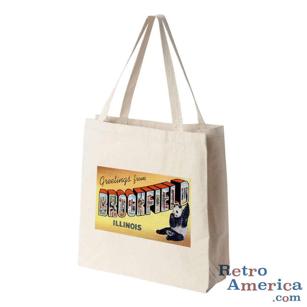 Greetings from Brookfield Illinois IL Postcard Tote Bag