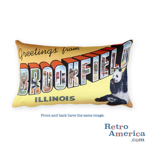 Greetings from Brookfield Illinois Throw Pillow