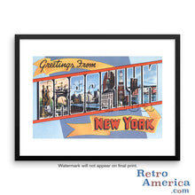 Greetings from Brooklyn New York NY 1 Postcard Framed Wall Art