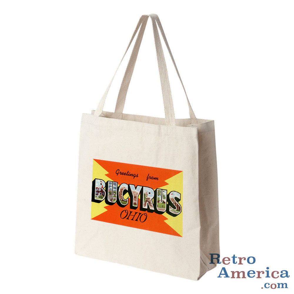 Greetings from Bucyrus Ohio OH Postcard Tote Bag