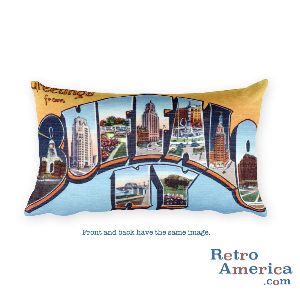 Greetings from Buffalo New York Throw Pillow 1