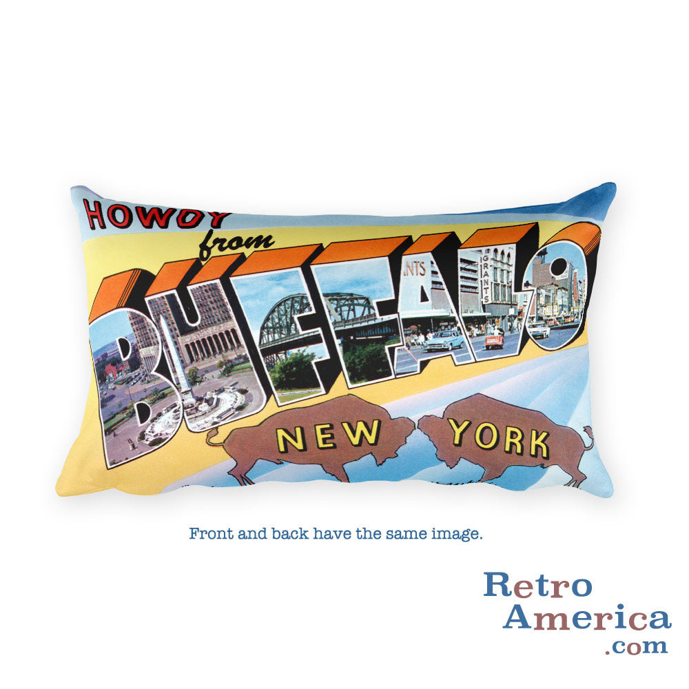 Greetings from Buffalo New York Throw Pillow 2