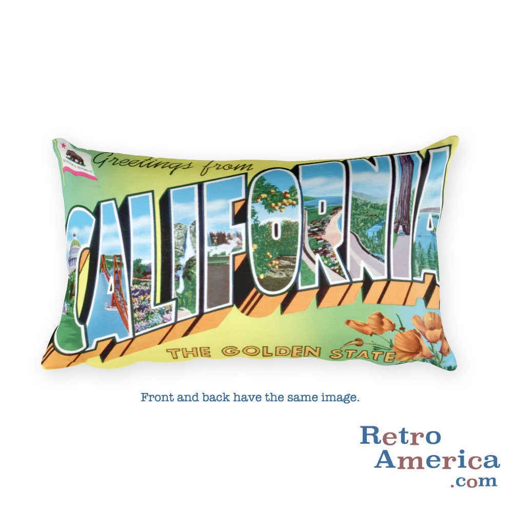 Greetings from California Throw Pillow 4